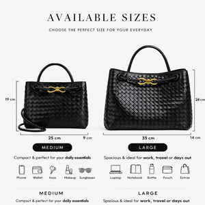 Woven Luxury Tote Bag – Soft Vegan Leather Everyday Shoulder Bag