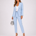 Women’s Tailored Blazer and Trousers Two Piece Suit Set