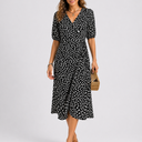 Women’s Summer Abstract Print Midi Dress