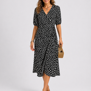 Women’s Summer Abstract Print Midi Dress