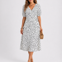 Women’s Summer Abstract Print Midi Dress