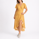 Women’s Summer Midi Dress with V-Neck