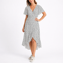 Women’s Summer Midi Dress with V-Neck