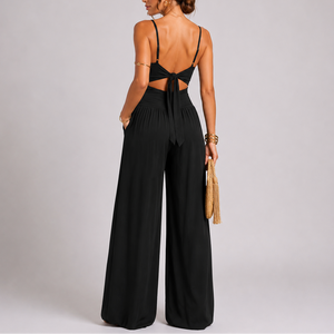 Women’s Elegant Cut-Out Wide Leg Jumpsuit