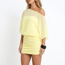 Women's Off-Shoulder Ruched Mini Dress