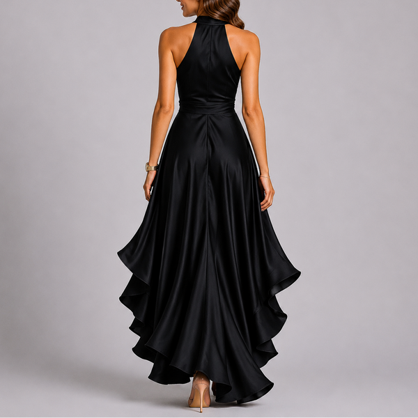Women's Satin Cocktail & Evening Maxi Dress