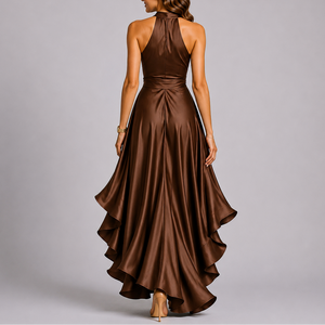 Women's Satin Cocktail & Evening Maxi Dress