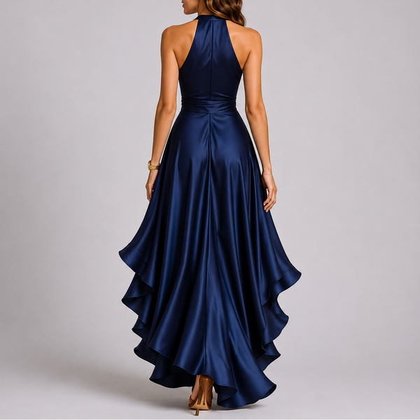 Women's Satin Cocktail & Evening Maxi Dress