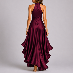 Women's Satin Cocktail & Evening Maxi Dress