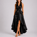 Women's Satin Cocktail & Evening Maxi Dress