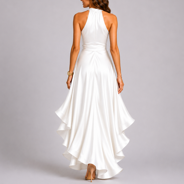 Women's Satin Cocktail & Evening Maxi Dress