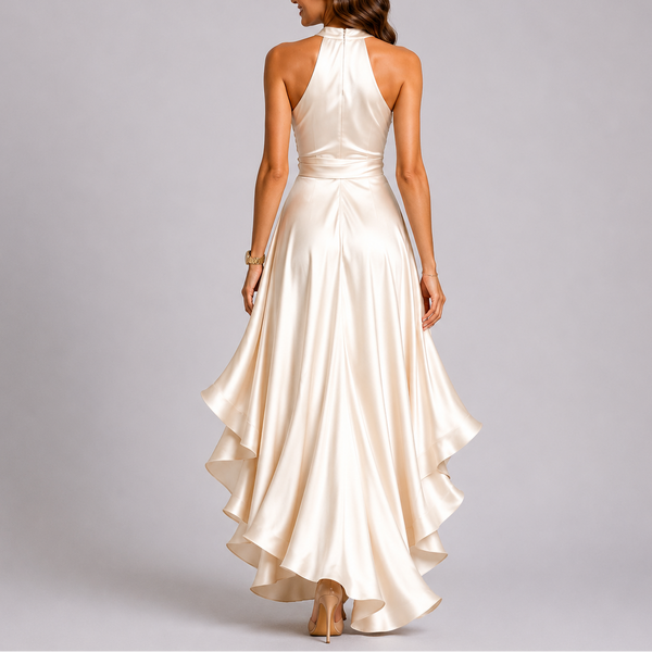 Women's Satin Cocktail & Evening Maxi Dress
