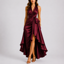 Women's Satin Cocktail & Evening Maxi Dress