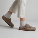 Unisex Suede Look Clogs | Adjustable Buckle Strap
