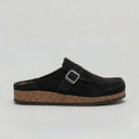 Unisex Suede Look Clogs | Adjustable Buckle Strap