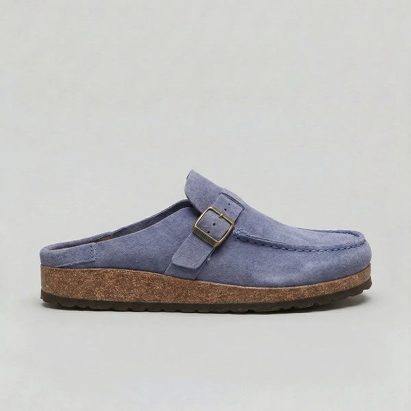 Unisex Suede Look Clogs | Adjustable Buckle Strap