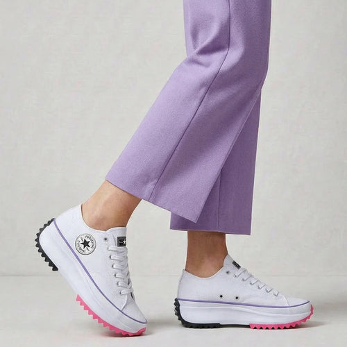 Women's Canvas Platform Trainers | Chunky Lace-Up Sneakers