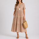 Women’s Summer Casual Polka Dot Midi Dress