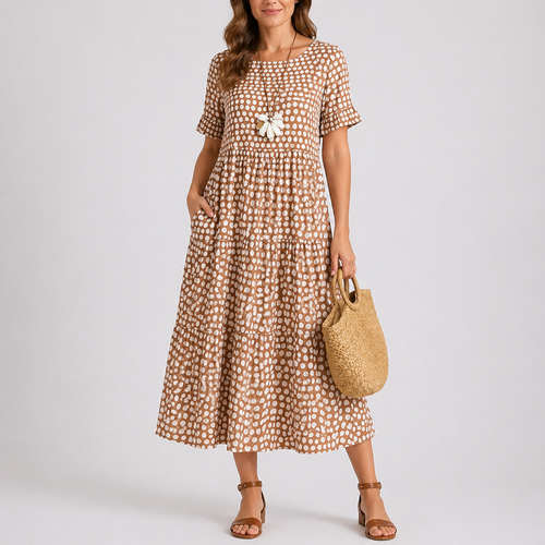 Women’s Summer Casual Polka Dot Midi Dress
