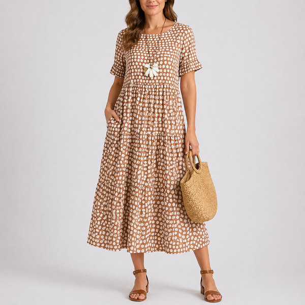 Women’s Summer Casual Polka Dot Midi Dress