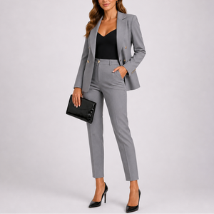 Women’s Tailored Blazer and Trousers Two Piece Suit Set