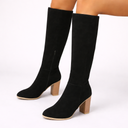 Women’s Long Suede Boots – Elegant Timeless Heel Fit