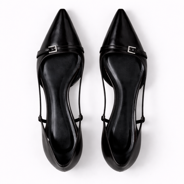 Women’s Patent Slingback Heels — Elegant Pointed Toe