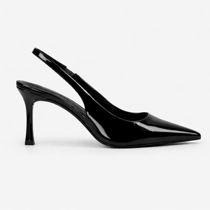 Women’s Elegant Black Slingback Heels – Pointed Toe