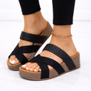 Women’s Orthopedic Sandals – Braided Cross Strap Support
