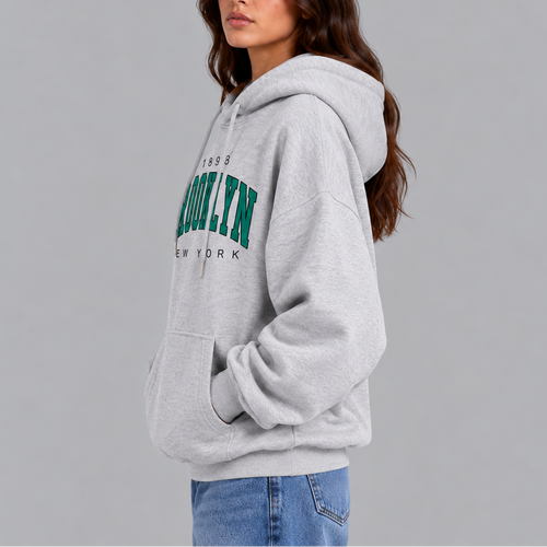 Women's  Brooklyn Oversized Hoodie – Casual Pullover Sweatshirt with Pockets
