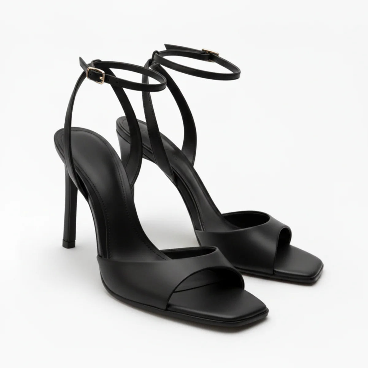 Women’s High Heel summer Sandals – Square Toe Ankle Strap Fit