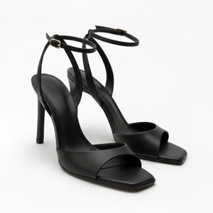Women’s High Heel summer Sandals – Square Toe Ankle Strap Fit