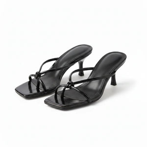 Women’s Orthopedic Heeled Sandals – Elegant Knot Strap Fit