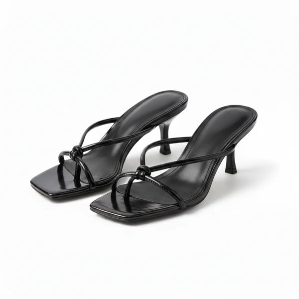 Women’s Orthopedic Heeled Sandals – Elegant Knot Strap Fit