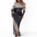 Elegant Ombre Maxi Dress – Warm Sunset Design