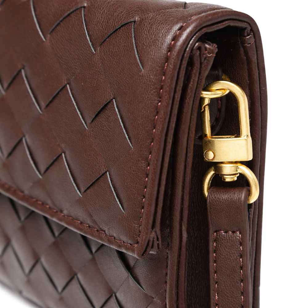 Luxury Woven Clutch Bag – Elegant Evening Shoulder Style