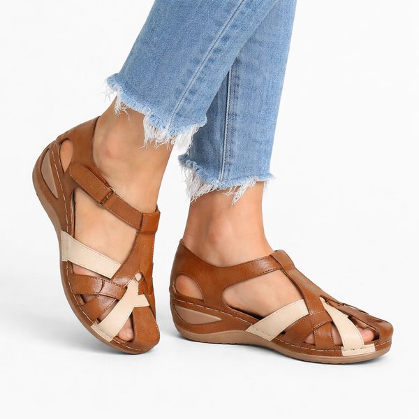 Women's Comfort Leather Orthopedic Wedge Sandals