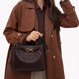 Woven Luxury Tote Bag – Soft Vegan Leather Everyday Shoulder Bag