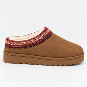 Women’s Suede Clogs | Warm Fur Lined Slip-On Winter Shoes