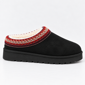 Women’s Suede Clogs | Warm Fur Lined Slip-On Winter Shoes
