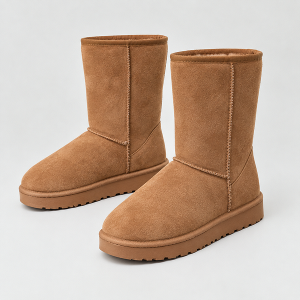 Women’s Suede Winter Boots | Warm Mid-Calf Shoes with Soft Lining