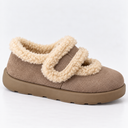 Women’s Suede Slippers | Warm Fur Lined Slip-On Winter Shoes