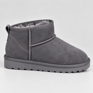 Women’s Suede Ankle Boots | Warm Fur Lined Winter Shoes with Grip