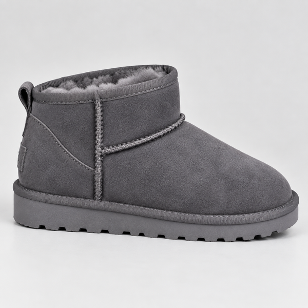 Women’s Suede Ankle Boots | Warm Fur Lined Winter Shoes with Grip