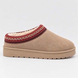Women’s Suede Clogs | Warm Fur Lined Slip-On Winter Shoes