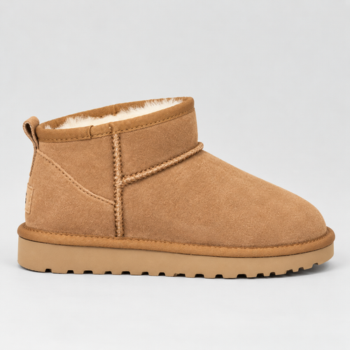 Women’s Suede Ankle Boots | Warm Fur Lined Winter Shoes with Grip
