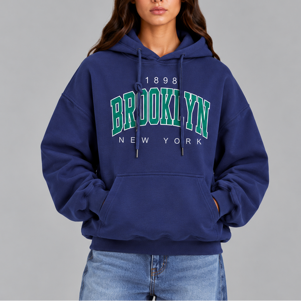 Women's  Brooklyn Oversized Hoodie – Casual Pullover Sweatshirt with Pockets