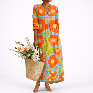 Enchanted Floral Dress – Elegant Maxi Style
