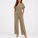Women’s Elegant Wrap Jumpsuit Two-Piece Set