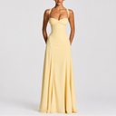 Womens Corset Draped Maxi Dress